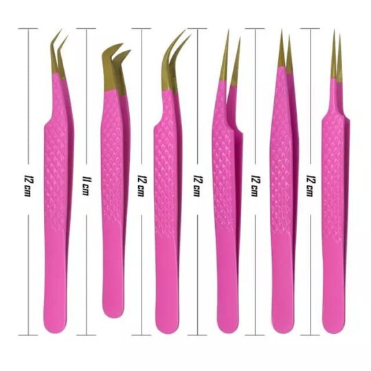 Eyelash Extension Tweezers (pink)
