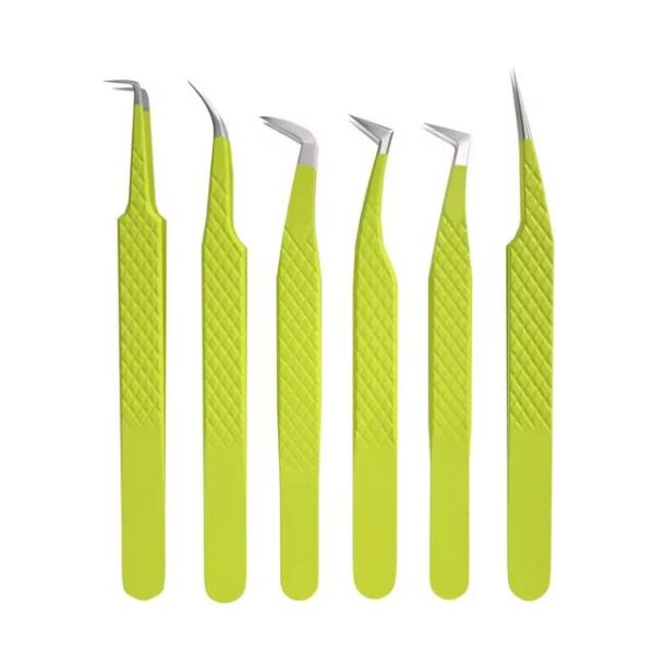 6 pc set Eyelash Extensions Tweezers